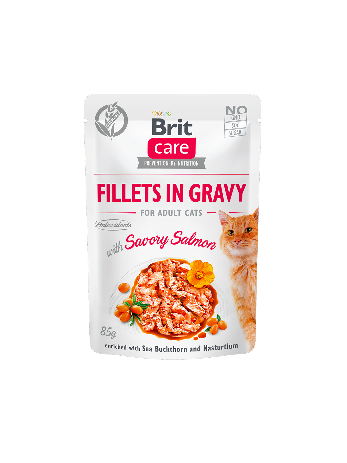 Brit Care Cat Pouch SAVORY SALMON in Gravy Brit Care Cat Pouch SAVORY SALMON in Gravy